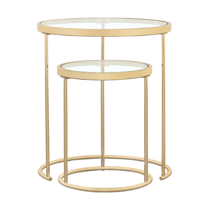 Shinde Glass Top Nesting Tables