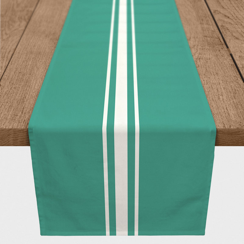 Chemin de table Bundage, 72 po x 16 po, Bleu sarcelle