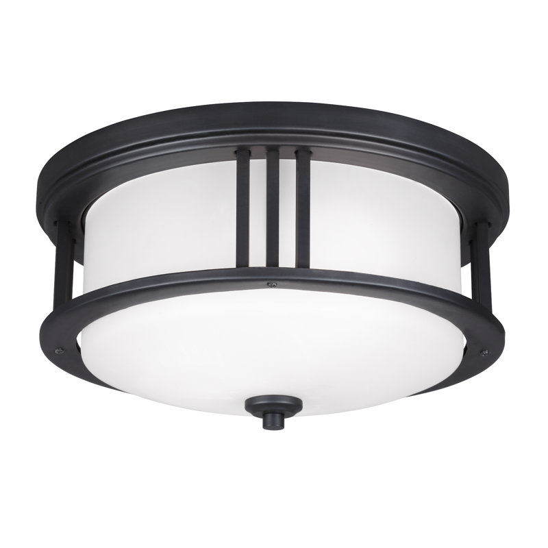 Crowell 2 - Plafonnier extérieur encastré, Noir, Non