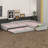 Twin Size L Shaped Bed With Trundle And Drawer, Upholstered Double Twin Size Daybed Frame, Corner Bed Frame