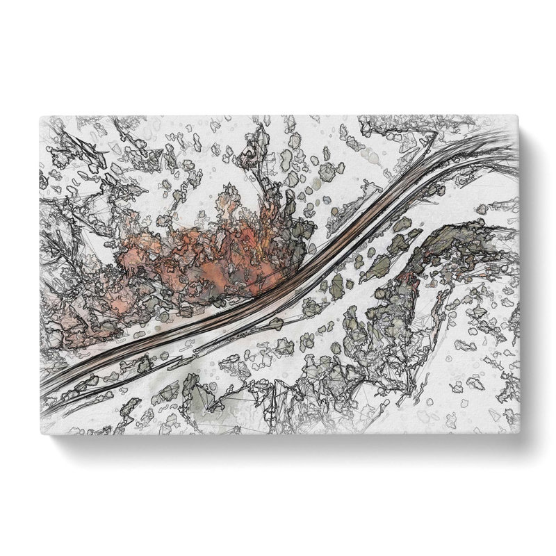 The Road To Nowhere In Abstract - Wrapped Canvas Painting, 40cm H x 60cm W x 3cm D