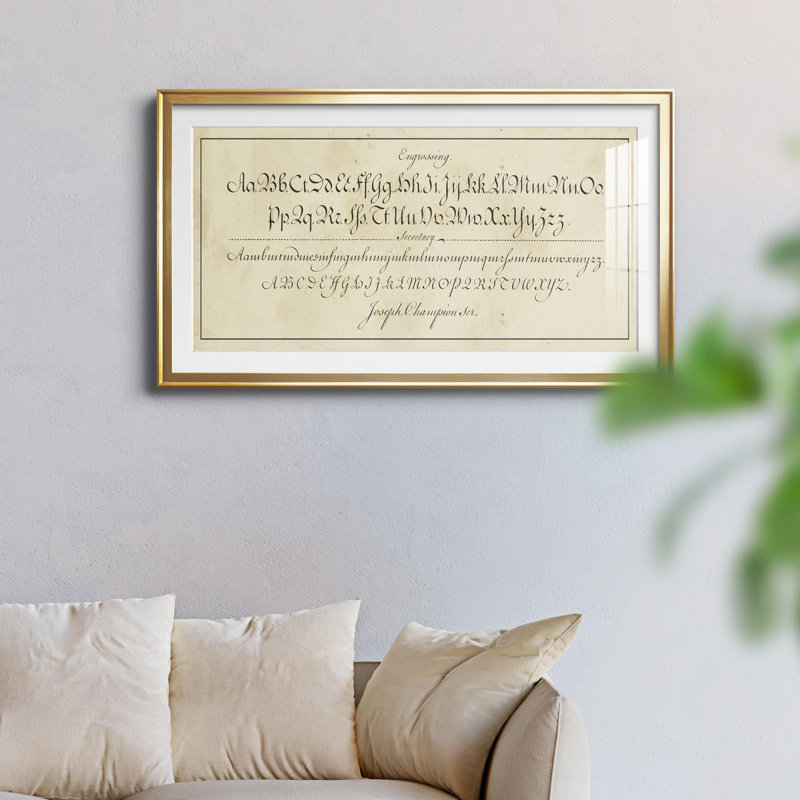 " Manuscript Sampler V ", Gold, 10.5" H x 18.5" W x 1" D