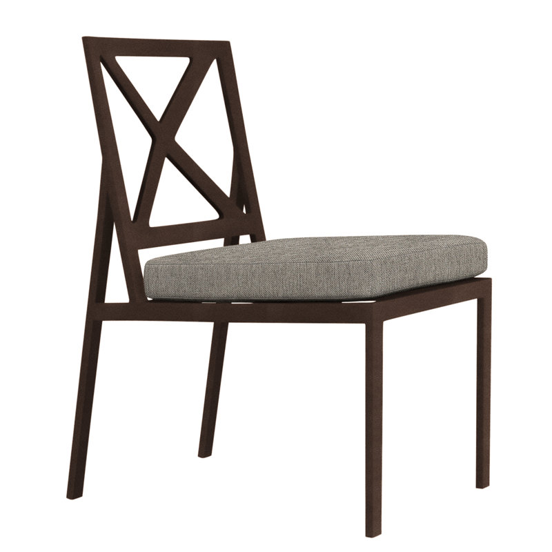 Marin Outdoor Dining Side Chair, Copper Creek, Flagship Stone Sunbrella®