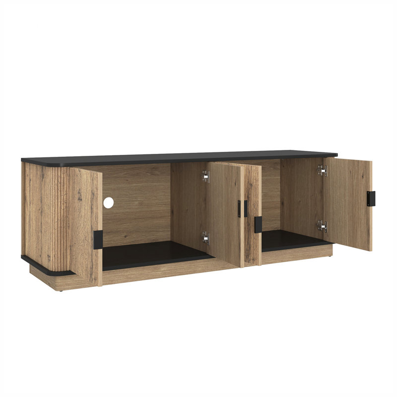 Meuble télé en bois aggloméré à quatre portes en bois aggloméré