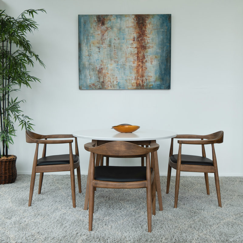 Ensemble repas pour 4 personnes Tindal, Noir, Blanc