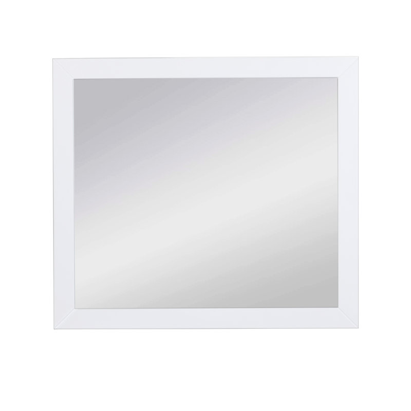Eline Solid Wood Rectangle Mirror, White