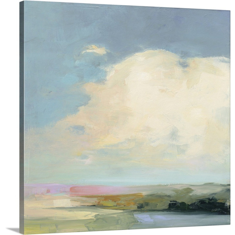«Colorful Horizon II» par Julia Purinton, reproduction d'art sur toile, H 36 po x l 36 po, Toile tendue, Sans cadre