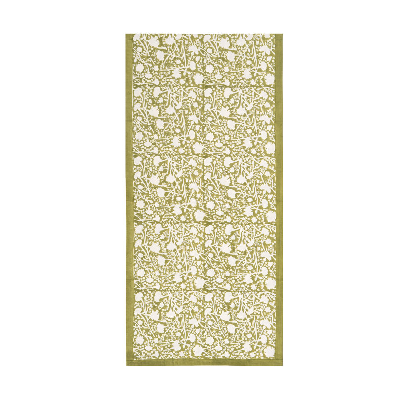 Meadows Handmade Floral Table Runnner, 72" x 16", Vert