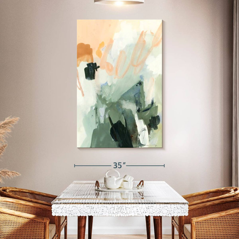 Avery Moss And Peach I, 51" H x 34" W