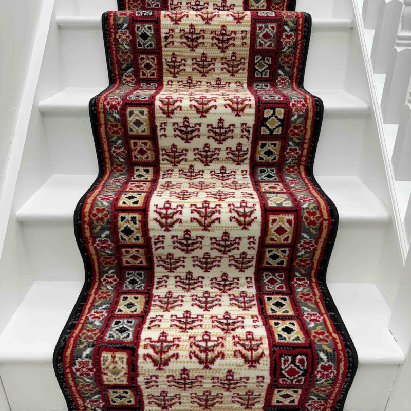 Stair Runner Geometric Area Rug, Runner 60 x 720 cm