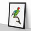 A Red-Cheeked Parrot by F. Levaillant - Single Picture Frame Painting-55450968-55450969