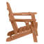 Chaise pliante en PEHD Adirondack à texture de bois avec porte-gobelet (ensemble de 4)-739803526