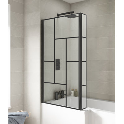 808mm W x 1430mm H Framed Tub Door with Pattern Glass