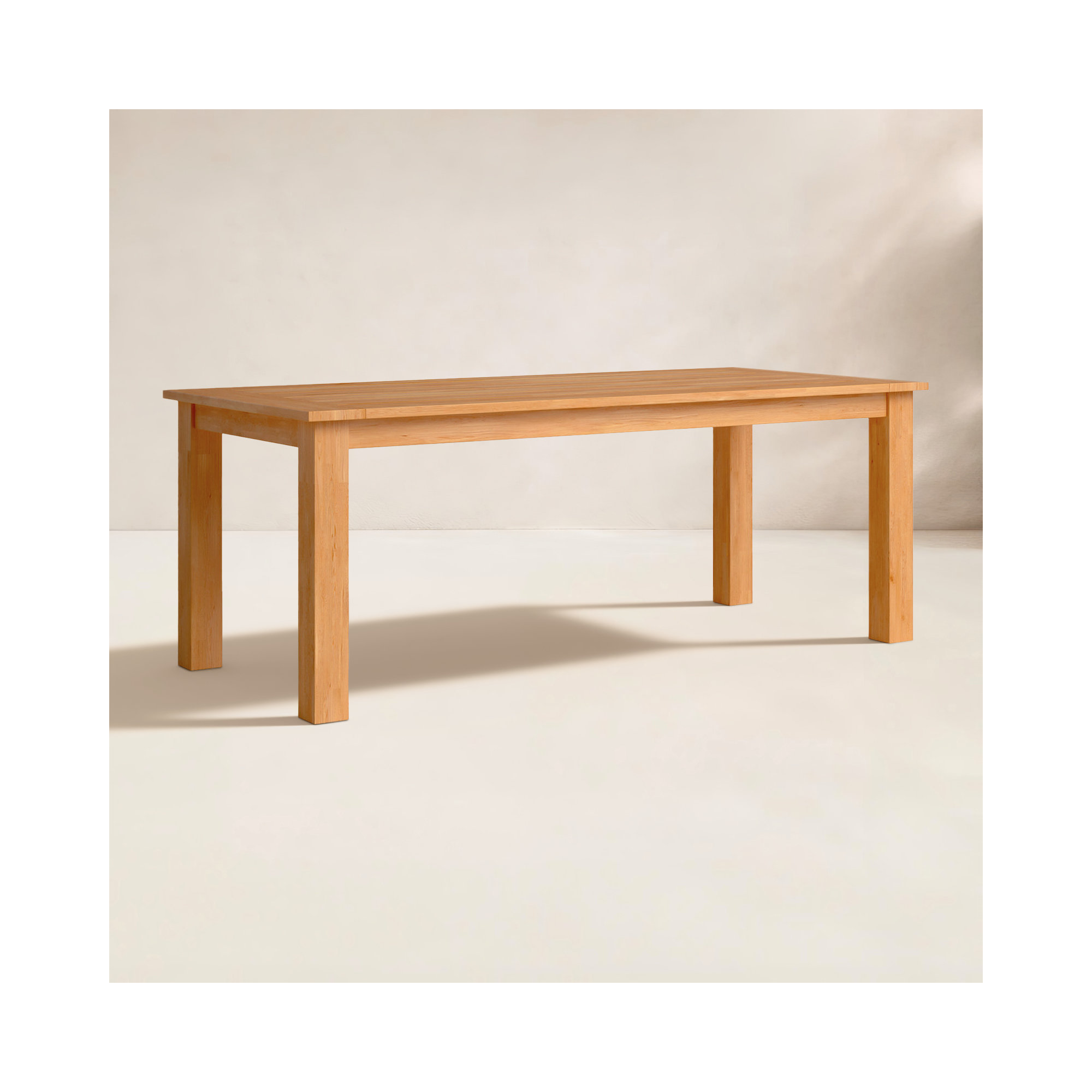 Carenen Outdoor Solid Teak Wood Dining Table