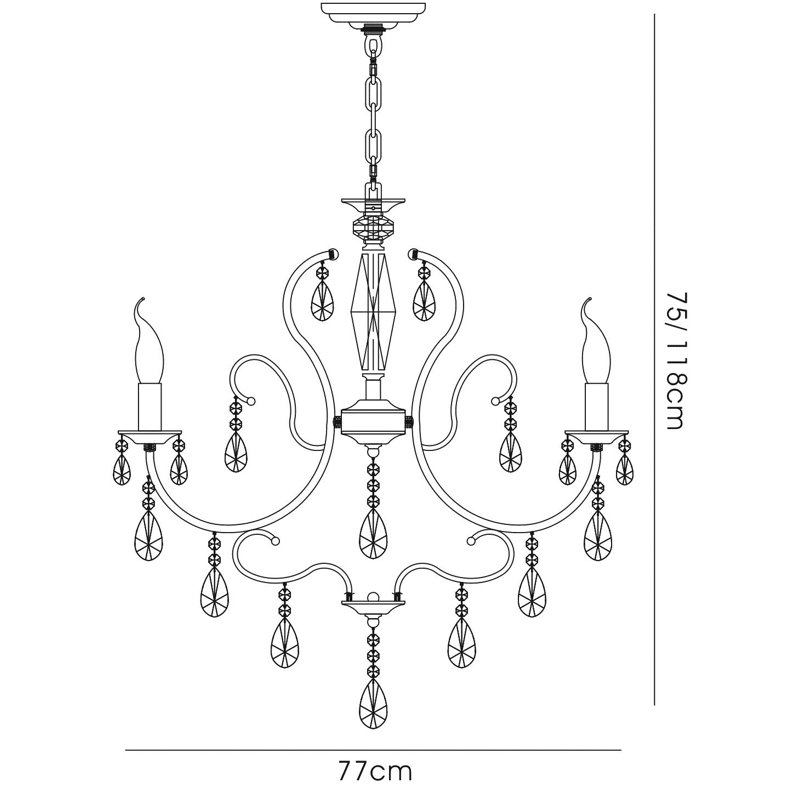 8 - Light Candle Style Chandelier