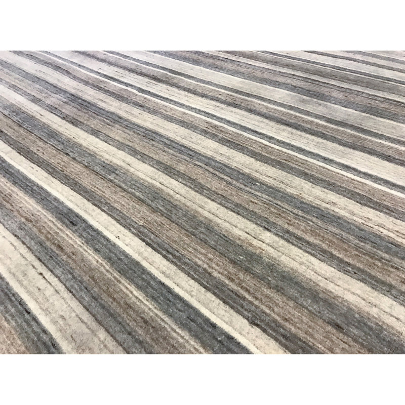 Striped Area Rug in Gray