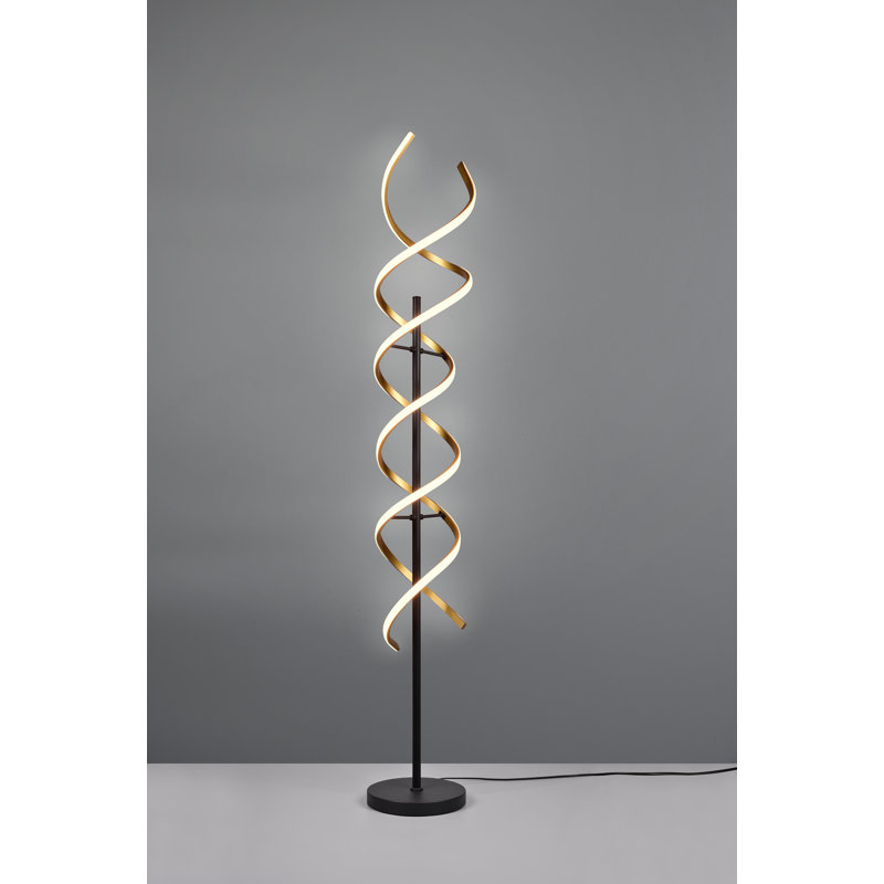 Ajay-Lee 150Cm Novetly Floor Lamp, Black/Matt Brass