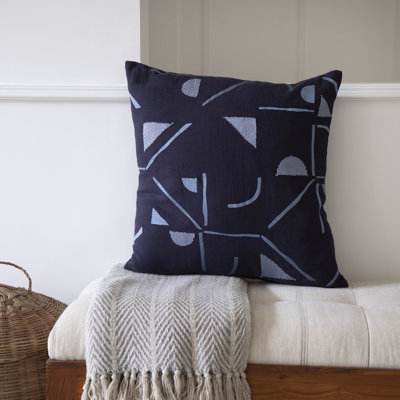 Cotton Blend Throw Square Pillow