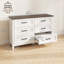 Commode pour la chambre à coucher avec 6 tiroirs pour le salon, le placard, la buanderie