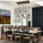 Cluster Glass Globe Waterfall Chandelier