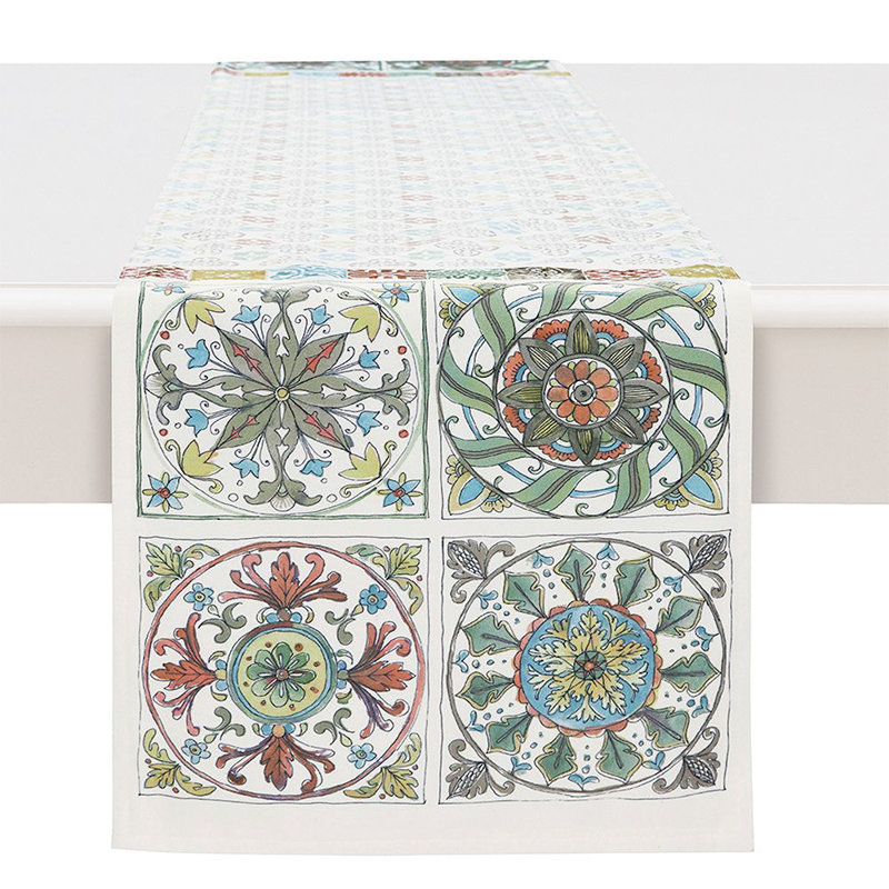 Under the Golden Sun Multicolor Polyester Table Runner