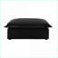 Repose-pieds, chenille moderne avec housse amovible - noir | Noir | Bois-2059905420