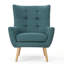 Fauteuil à oreilles en polyester capitonné Buchholz-626036765