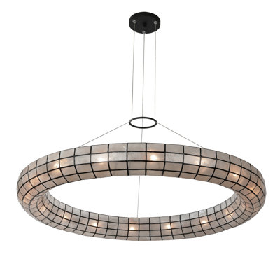 Lustre Sanibel 42 po à 16 douilles, noir mat