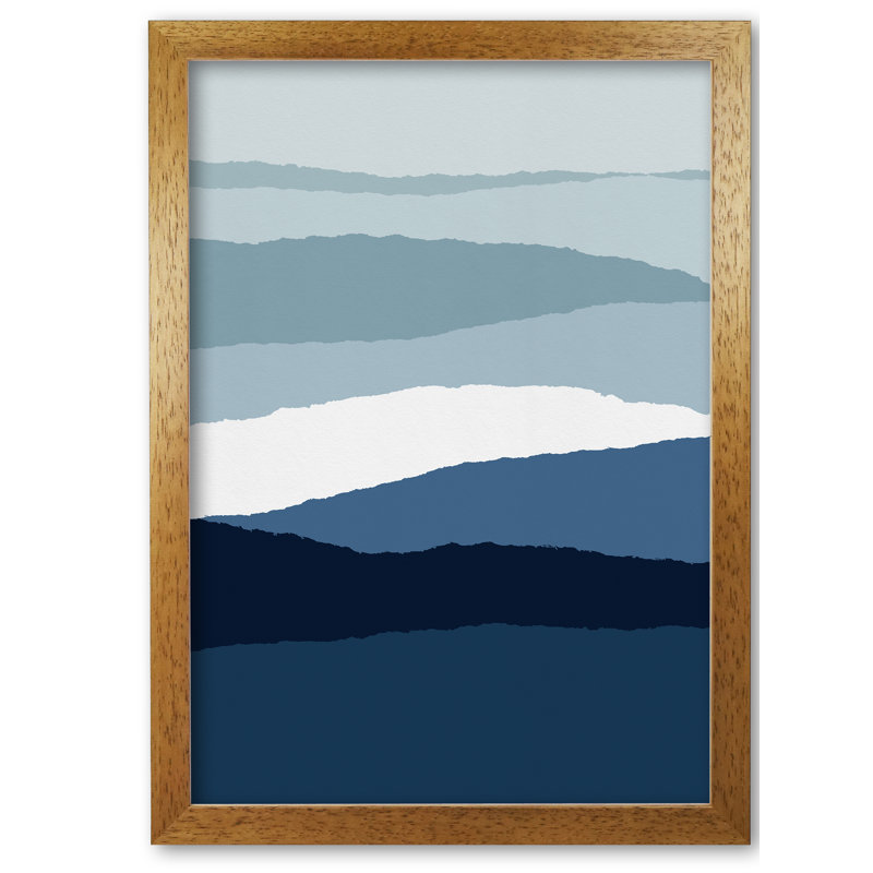 Blue Abstract II - Print, 84.1cm H x 59.4cm W x 4cm D, Wrapped Canvas
