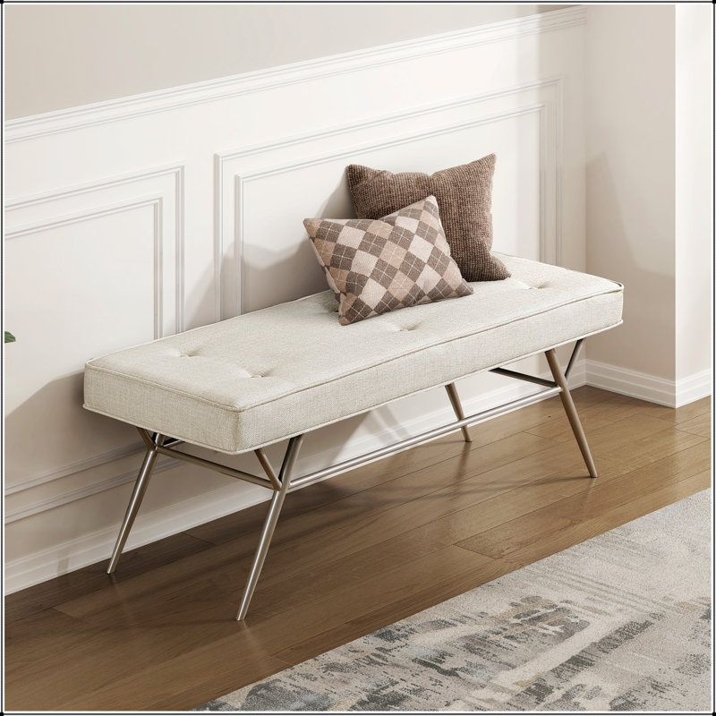 Banc contemporain tapissier Beige