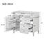 Meuble-lavabo de salle de bain 36 po sans lavabo supérieur, armoire de rangement moderne avec 2 tiroirs et un tiroir basculant, structure en bois massif, sans lavabo-119140648