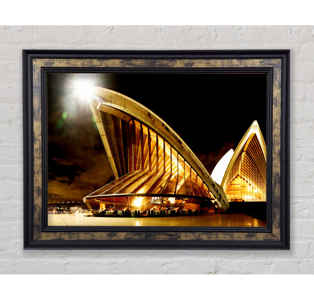 Sydney Opera House Golden Glow - Einzelner Bilderrahmen Kunstdrucke