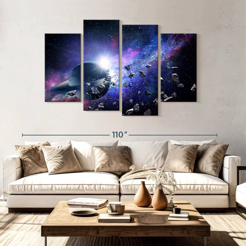 Oberle Asteroids In Space, 54" H x 84" W