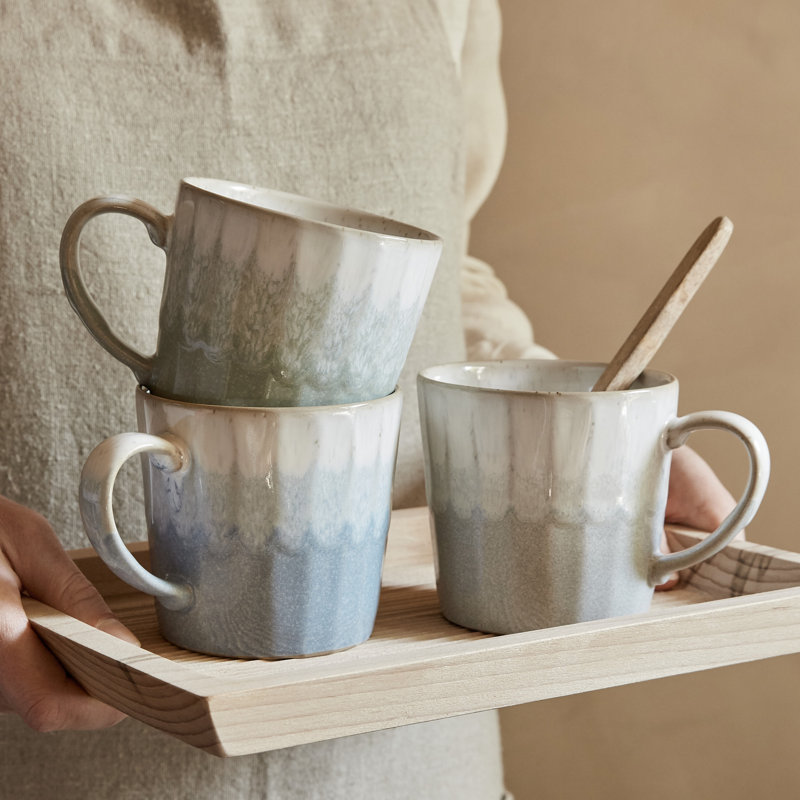 Denby Reactive Mugs, Light Blue