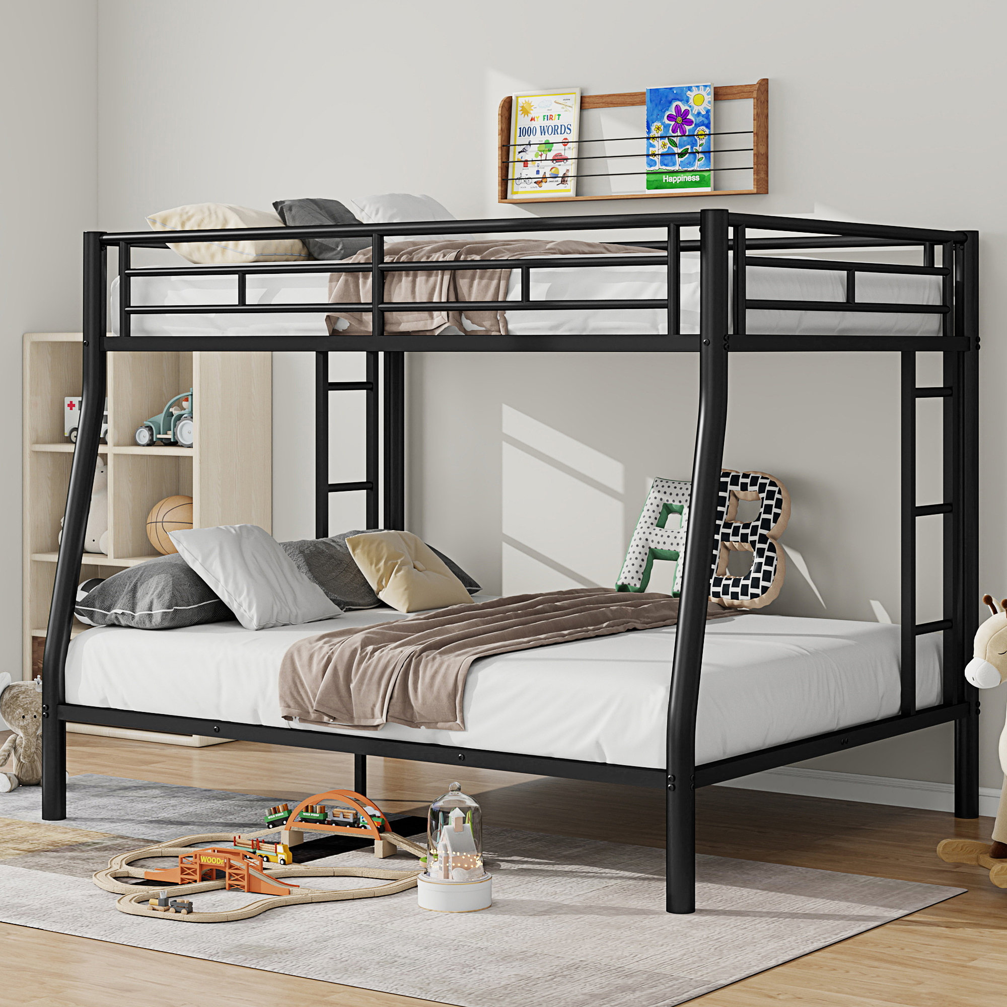 Isabelle & Max™ Full XL Over Queen Metal Bunk Bed With Ladder And ...