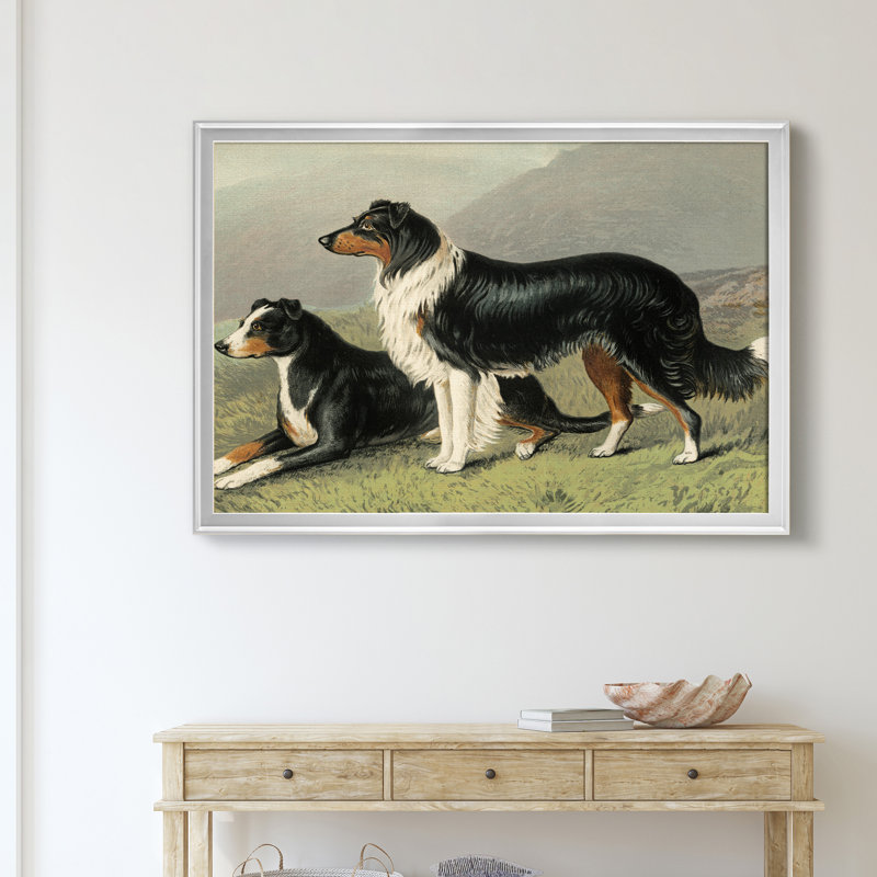 Sheep Dogs - Reproduction d'art sur toile encadrée, Argent, H 18,5 po x l 24,5 po x P 1,5 po
