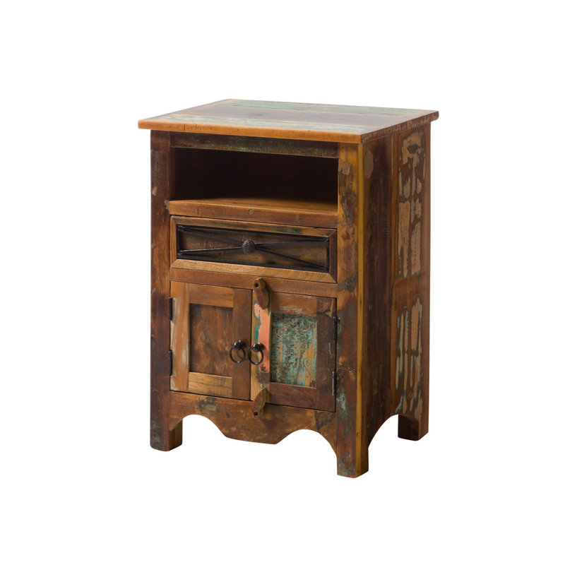 Nature Of Spirit 55cm W Solid Wood Bedside Table