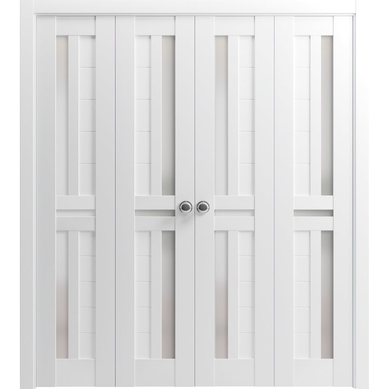 Portes pliantes Veregio, 72 po x 96 po, Blanc