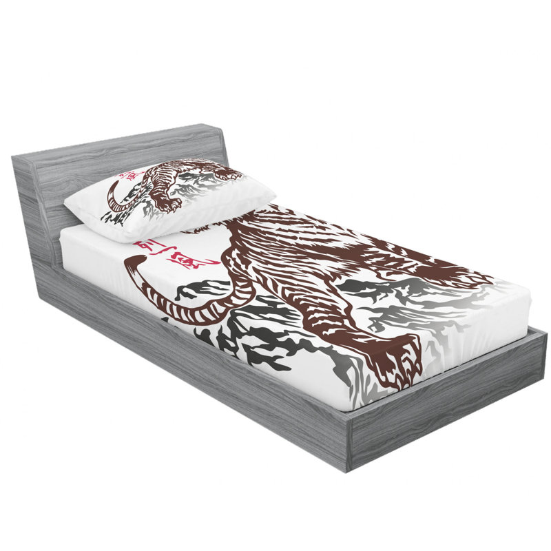 Ensemble de draps sauvages chinois, Ensemble de draps pour lit simple TG et une taie d