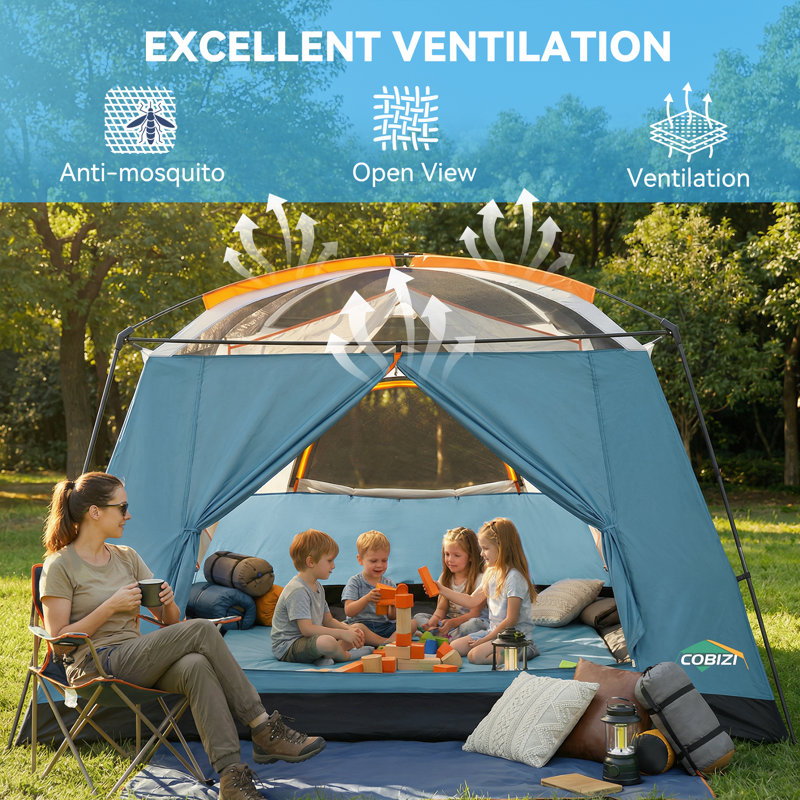 14×10FT camping tent, Blue