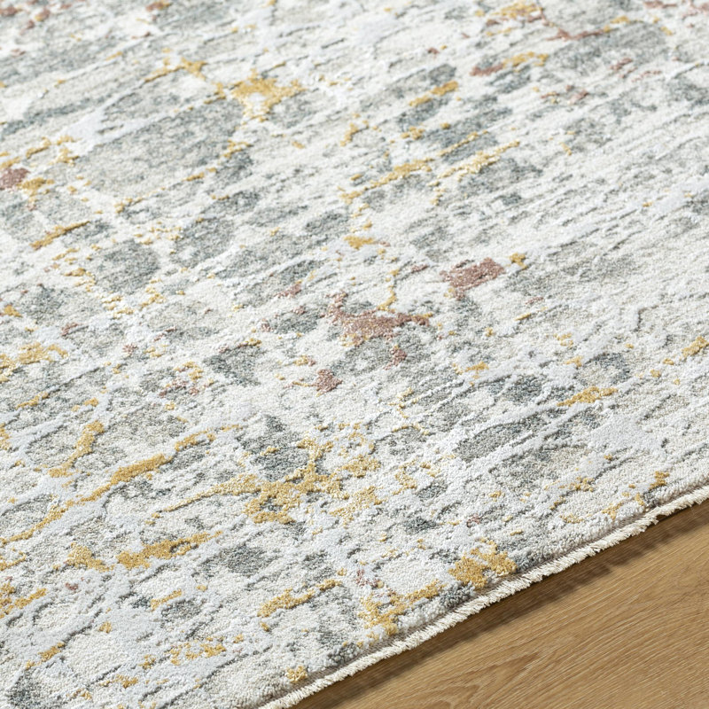 Slate Light Slate/Mustard Area Rug, Rectangle 10' x 13'11"