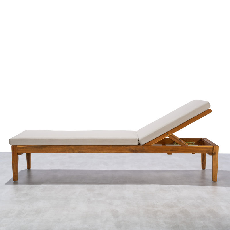 Casual Cushion METADRI(TM) Outdoor Chaise Lounge Cushion, Reticulated Foam Dries 50% Faster, Sunbrella Fade & Water Resistant 23"W x 42"L, 2" thick; Back 23"W x 30"L, 2" thick, Cast Pumice