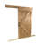 Finished Alder Wood Barn Door wtih Wooden Box Rail Sliding Hardware Set-102356068