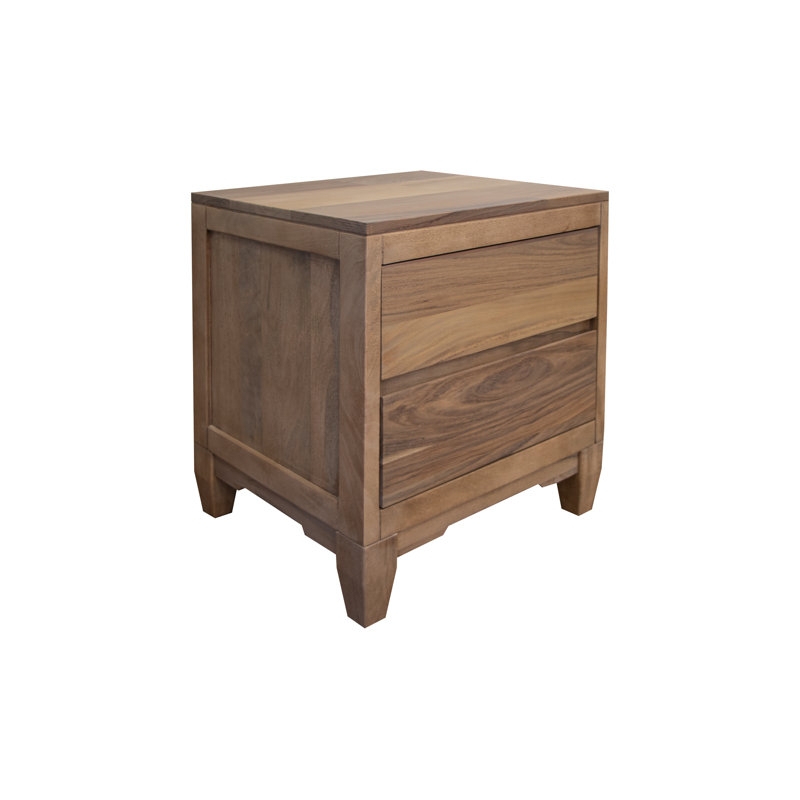 Table de chevet 2 tiroirs Parota Nova