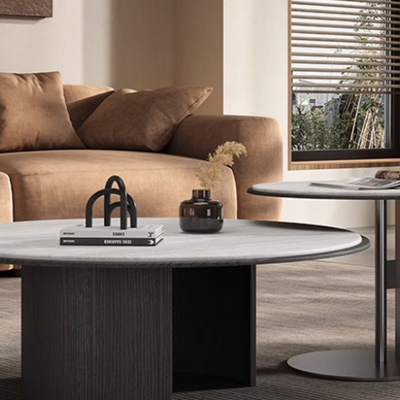 Modern simple design sense coffee table, 14.96" H x 39.37" L x 39.37" W