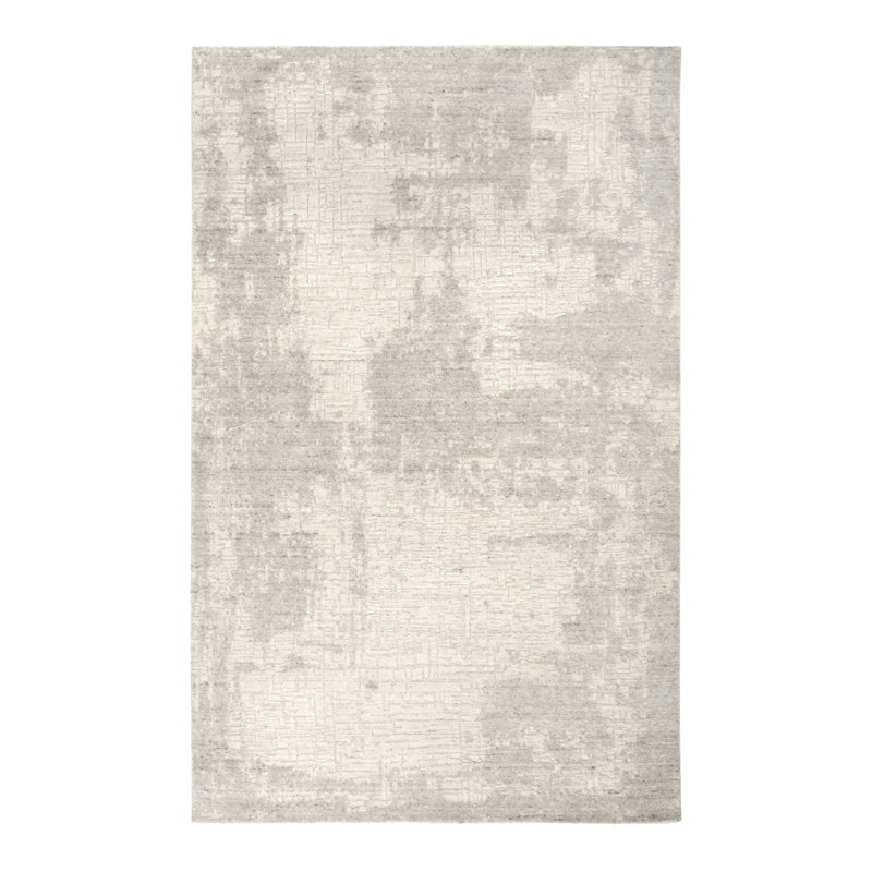 Bennett Gray Handwoven Wool Rug, Rectangle 9'6" x 13'6"