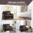 Daryon Premium Leather Club Accent Chair – Square Arm Goose Feather Cushion for Living Room Decor-1896929975