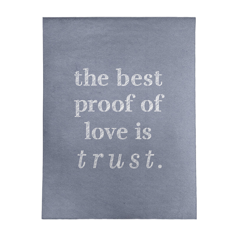 Tapis d’amour en polyester à & trust quoted quot, Rectangle 5 pi x 7 pi