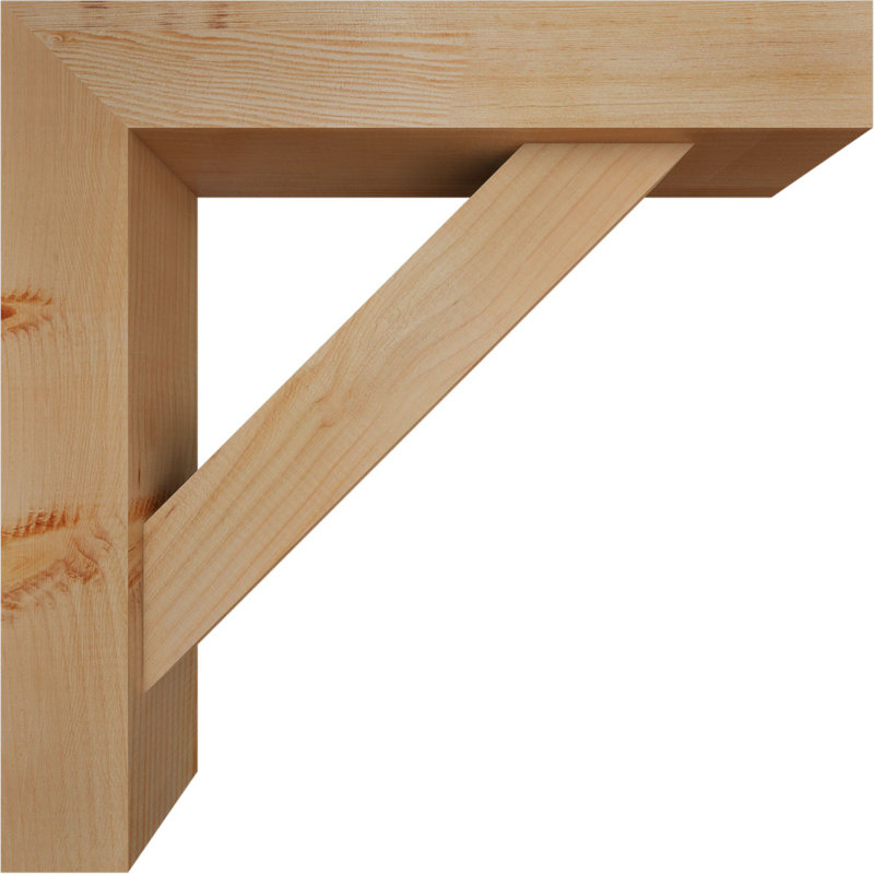 Support de bloc traditionnel avec entretoise décalée, 24 x 24, Sapin Douglas de l 5 1/2 po (lisse)