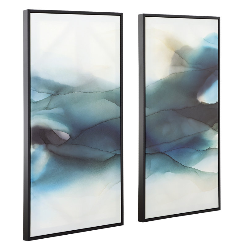 September Desert Abstract Landscape Canvas Wall Art Set